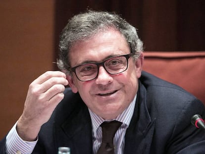 Jordi Pujol Ferrussola compareix en una comissió del Parlament.