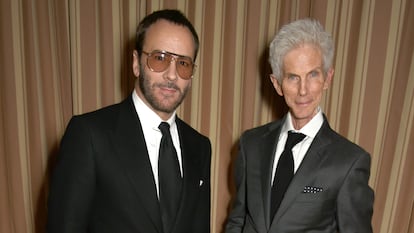 Tom Ford y Richard Buckley en una cena en Los Ángeles, California, en febrero de 2017.