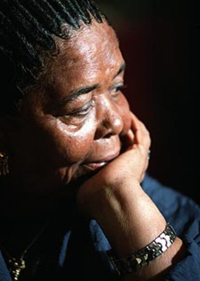 Cesaria Evora, ayer en Madrid.