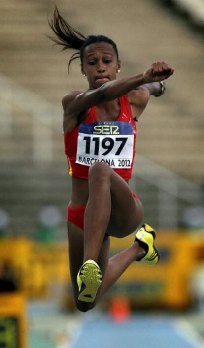 Ana Peleteiro, campeona del mundo júnior de triple salto.