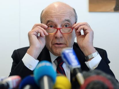 Alain Jupp&eacute;, durante su conferencia de prensa este jueves en Burdeos.