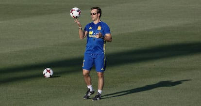 Julen Lopetegui en un entrenamiento.