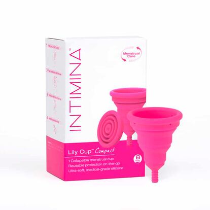 La copa menstrual, otra de las opciones reutilzables.