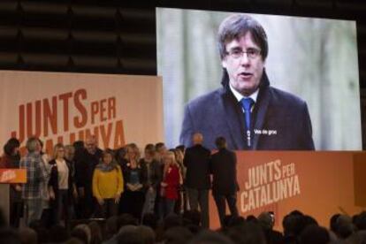 Acto de campaña de Junts per Catalunya.