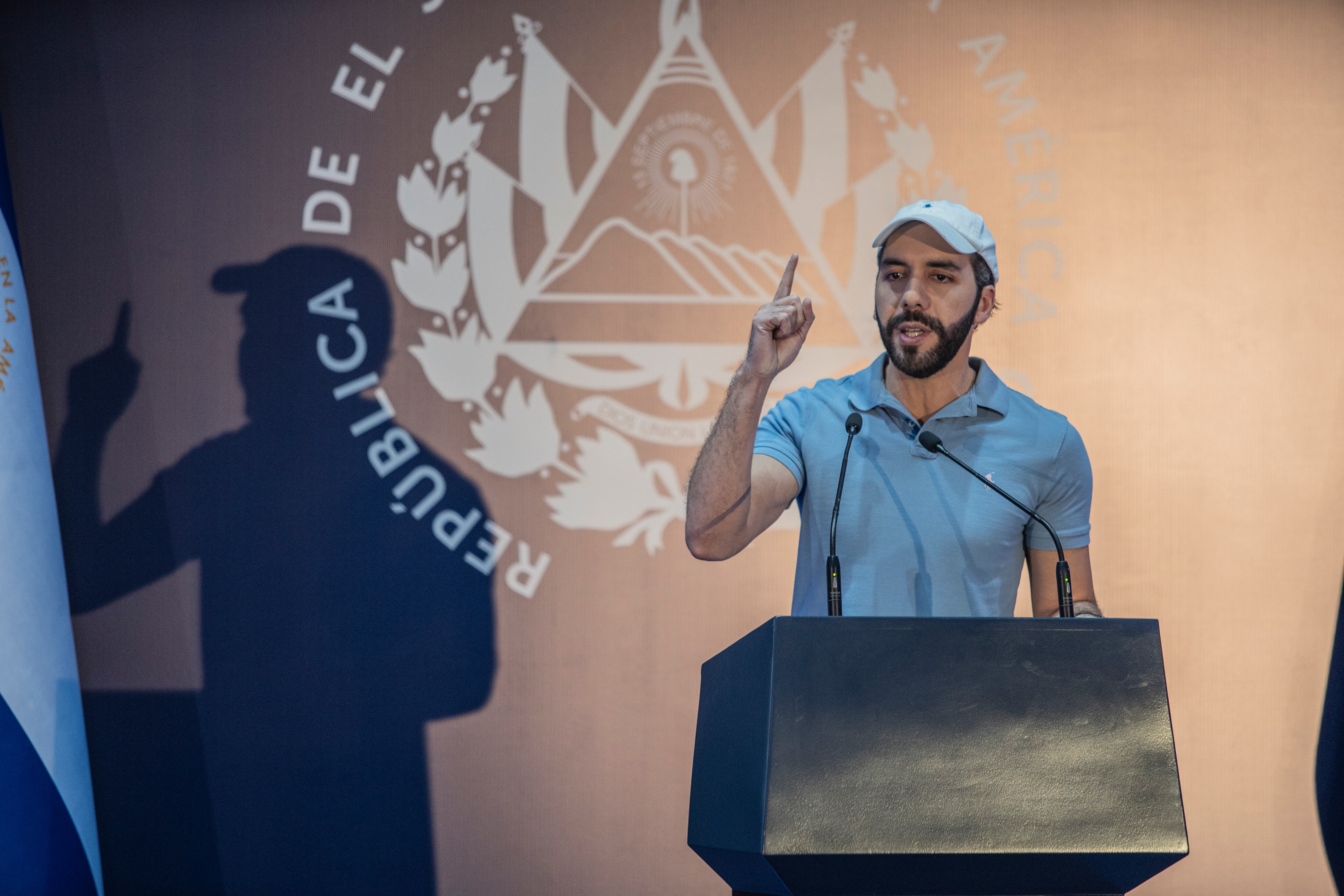 Nayib Bukele en las elecciones presidenciales de El Salvador, el 4 de febrero de 2024, San Salvador, El Salvador.