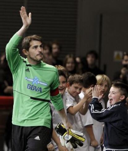 Iker Casillas, durante el "Partido por la ilusión", el domingo