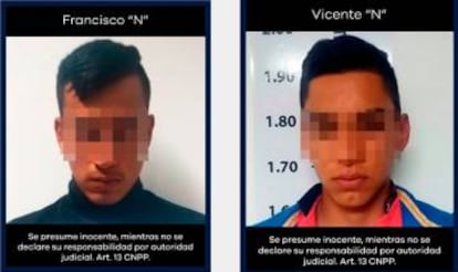 Los presuntos asesinos del sacerdote michoacano José Alfredo López.