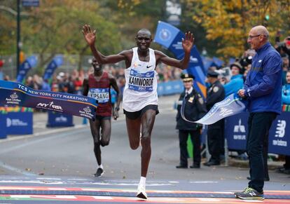 El keniano Geoffrey Kamworor se consagra como el mejor de la maratón de Nueva York.