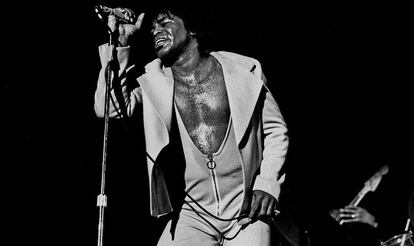 El cantante James Brown, en una actuación en 1973.