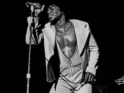 El cantante James Brown, en una actuación en 1973.