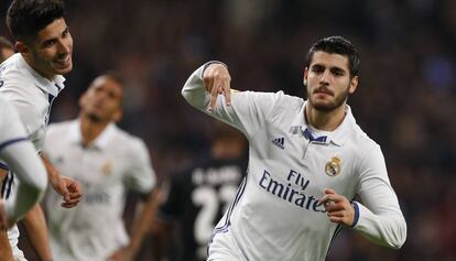 Morata celebra su gol al Deportivo.