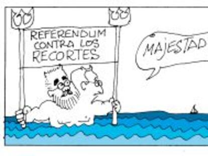 Los sindicatos piden al Rey que medie para que Rajoy convoque un referéndum
