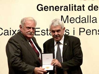 El presidente de La Caixa, Ricard Fornesa (izquierda), y Pasqual Maragall.