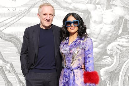 La actriz y su marido, Francois-Henri Pinault, durante un desfile de Gucci en 2019.