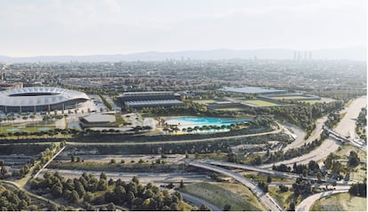 Recreación del proyecto de playa, en una imagen cedida por la empresa vasca.