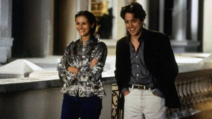 Julia Roberts y Hugh Grant en un fotograma de 'Notting Hill'.