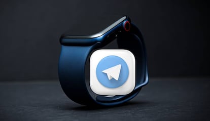 Apple Watch con logo de Telegram