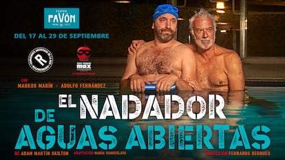 Cartel oficial del espectáculo 'El nadador de aguas abiertas', nominado a 6 Premios Max 2024.