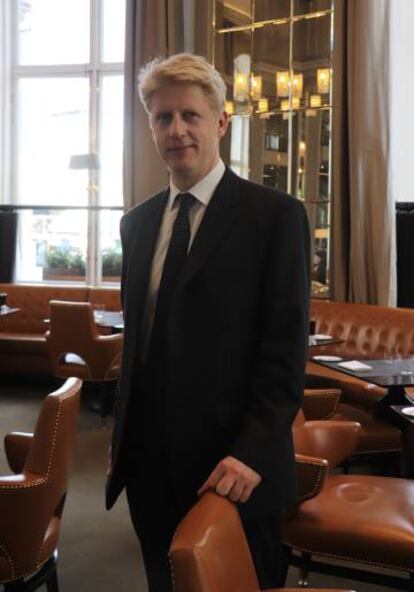 Jo Johnson, en un hotel de Londres este lunes durante la entrevista.