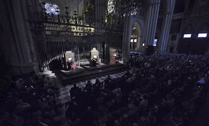 Batalla de &oacute;rganos en la catedral de Toledo, por el aniversario de El Greco. 