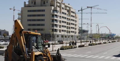 Viviendas en construcción en El Cañaveral, en el distrito madrileño de Vicálvaro. 