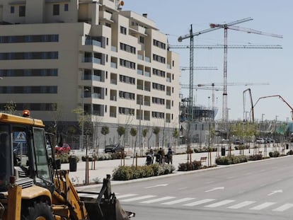 Viviendas en construcción en El Cañaveral, en el distrito madrileño de Vicálvaro. 