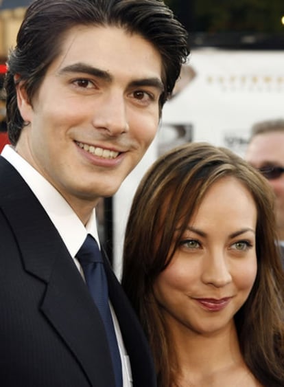 Brandon Routh y Courtney Fox, cuando eran novios.