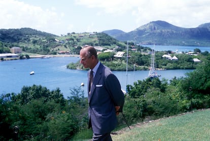 El duque de Edimburgo, en Bahamas en 1985.