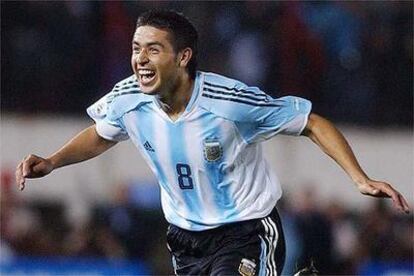 Riquelme, el mejor de nuevo de la seleccin argentina.