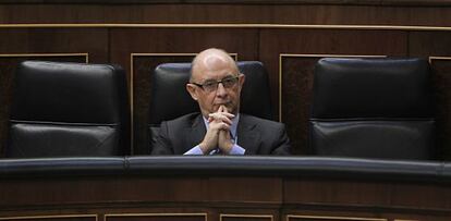 Cristóbal Montoro, en el Congreso de los Diputados.