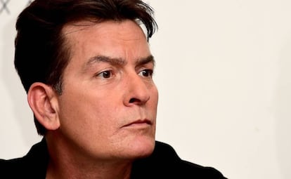 El actor Charlie Sheen en un acto promocional de una marca de preservativos en Londres en junio de 2016.