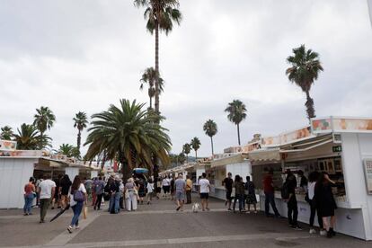 Ambient a la Setmana del Llibre en Català, al Moll de la Fusta.