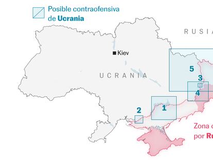 Cinco mapas que explican las posibles vías de la inminente contraofensiva de Ucrania