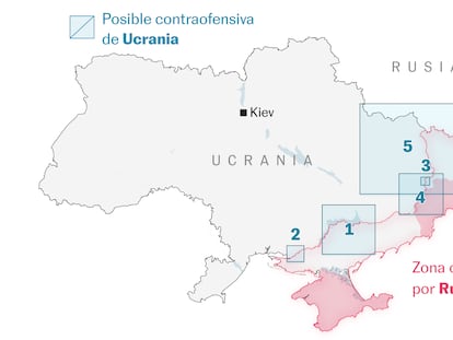 Cinco mapas que explican las posibles vías de la inminente contraofensiva de Ucrania