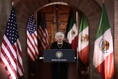 Janet Yellen en Ciudad de México, este miércoles.