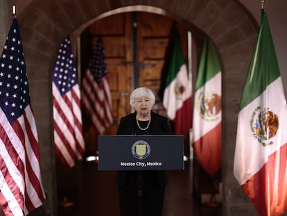 Janet Yellen en Ciudad de México, este miércoles.