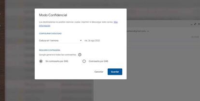 Modo confidencial Gmail