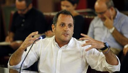 El exjefe del área de Mercados de la Agencia Valenciana de Turismo Isaac Vidal durante su declaración como acusado en el juicio que se celebra en el Tribunal Superior de Justicia (TSJ) valenciano.