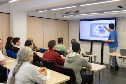 Una de las aulas de formación de la escuela de ferroviarios.