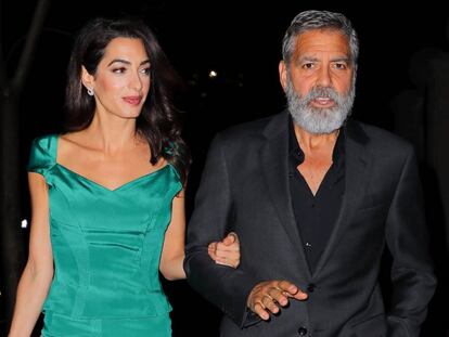 George y Amal Clooney, en una salida por la ciudad de Nueva York.