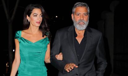 George y Amal Clooney, en una salida por la ciudad de Nueva York.