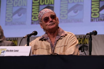 O ator Bill Murray durante a apresentação do filme 'Rock the Kasbah'