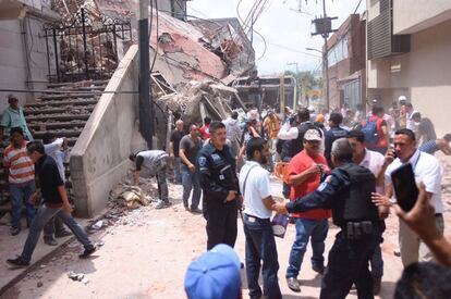 Vista general d'un edifici derruït a Cuernavaca, capital de l'estat de Morelos.