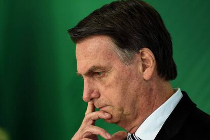 O presidente eleito, Jair Bolsonaro, no dia 7 de novembro em Brasília.