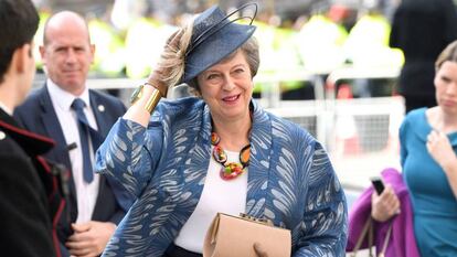 Theresa May, este lunes, en un acto oficial en la Abadía de Westminster.