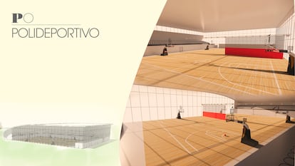 Proyecto del futuro nuevo pabellón polideportivo Fernando Martín, en Fuenlabrada