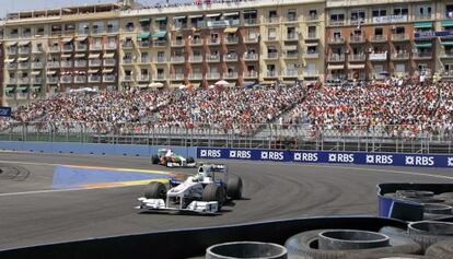 Una de las carreras del Gran Premio de F-1 en Valencia.