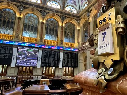 Interior de la Bolsa de Madrid, el pasado jueves.