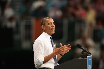 Obama, durante un discurso en Miami. 