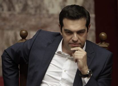 El primer ministro griego, Alexis Tsipras, el pasado viernes durante una sesi&oacute;n en el Parlamento de Atenas, Grecia.